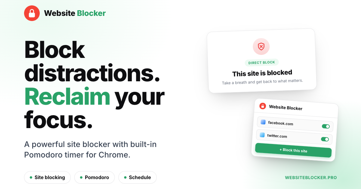 create a time wasting website blocker using python -... Block Websites on Chrome — Website Blocker & Focus Timer
